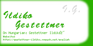 ildiko gestettner business card